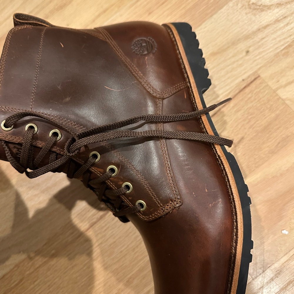 Timberland Men's Kendrick Rich Brown Leather Boots size 10- brand new never worn - Picture 4 of 9
